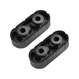 2pcs-mild-steel Evil Energy Fba-ce01221bk-2 Exhaust 2 Holes 2pcs-mild-steel&rubber Hanger Black