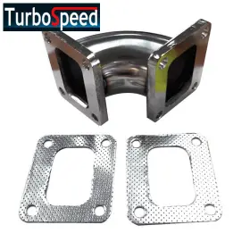 Fg Ad 90d T4 Gk T4-4x2 Emusa T4-4 Bolt To Flange 90degree Turbo Elbow Ss Adapter 2x Gasket