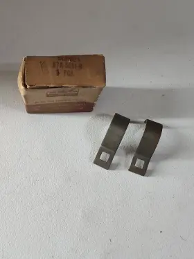 B7a-5291-c Ford B7a-5291-a Nos 1954-1957 Muffler Inlet And Outlet Clamps Pair Of 2 Oem # Oe