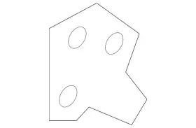 Hc3z-5260-k Ford Genuine Front Muffler Bracket