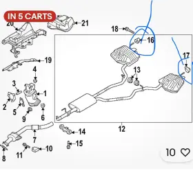 Limz-5k291-l Ford Oem Explorer 20-23 Rear Exhaust Hangers Right And Left