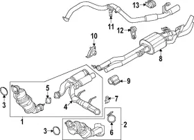 Mb3z-5260-g Ford Genuine Center Bracket