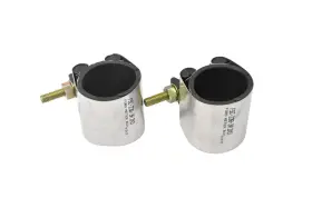 Fsc-238-3r Ford Meter Box 2x3 Exhaust Clamp Chrome Steel Bolts Lot Of 2