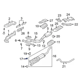1l2z5f264ba Ford Oe For Explorer 2000-2010 Exhaust Bolt