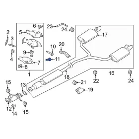W708951s442 Ford Oe For Explorer 2016-2019 Exhaust Bolt
