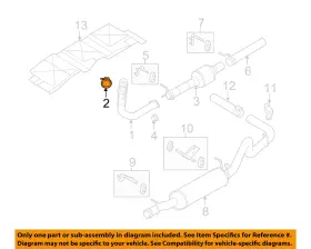 4c2z5a231ha Ford Oem 08-10 E-350 Super Duty Exhaust Components-front Pipe Clamp