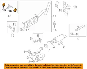 7c3z5a262c Ford Oem 08-16 F-250 Super Duty Exhaust Components-muffler Insulator