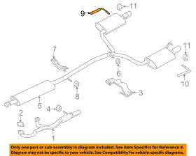 Aa8z5a205a Ford Oem 10-19 Explorer Exhaust System Components-rear Hanger