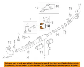 Bc3z-5a262-a Ford Oem 11-18 F-350 Super Duty 6.7l Exhaust-front Bracket Insulator Bc3z5a262a