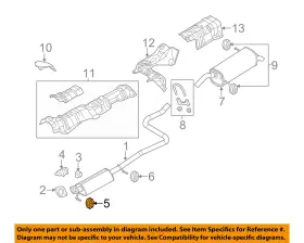 Be8z5a262b Ford Oem 11-22 Ecosport Exhaust Components-rear Insulator