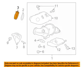 Cv6z-5a231-c Ford Oem Exhaust System-catalytic Converter Clamp Cv6z5a231c