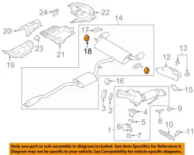 Ej7z5f262a Ford Oem 15-19 Mkc Exhaust Components-rear Bracket Insulator