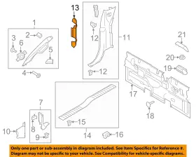 Hl3z18313a92aa Ford Oem 15-22 F-150 Cab Interior Trim-hinge Cover