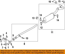 Kb3z5k291a Ford Oem 19-23 Bronco Exhaust System Components-lower Bracket