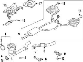 Pr3z-5a215-b Ford Genuine Catalytic Converter Clamp