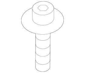 W718205-s439 Ford Genuine Lock Pillar Trim Screw W718205s439