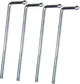 Fzfw94557 Furzeqifa 4 Pack Exhaust Hanger Rods 3/8 Inch X 9.5 Inchs 90 Degree Bend 24cm Long
