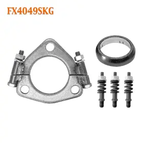 Fx Exhaust 627961010857 Fx4049skg 2 1/4 Inch Id Triangle Split Flange Kit For Od Flared Y Pipe
