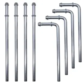 Ganluuree 798623199163 8pcs Exhaust Hanger Rod Without Rubber Silver With Black