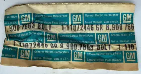 11072446 General Motors 360584 Nos Gm Multipurpose / Exhaust Bolts 1982-1986 Pontiac Qty 3 Gr 8.900