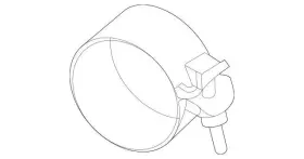 18-30-8-635-798 Genuine Bmw For 2016-2023 Exhaust Clamp - Catalytic Converter To Rear Muffler