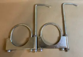 Yy-ech035-2 Gesexi 2 Pack Exhaust Clamp With Hanger 3.5 Inch Pipe Universal On
