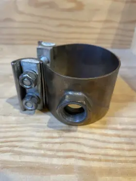 Gs-brk-o2-225 Glowshift Stainless 2.25-2.5 Inch Wideband O2 Oxygen Sensor Exhaust Clamp