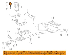 12643268 Gm Oem 16-24 Cruze Exhaust Components-catalytic Cnvrtr Clamp