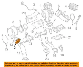 12683493 Gm Oem 17-24 Sierra 2500 Hd Turbocharger Components-exhaust Pipe Clamp