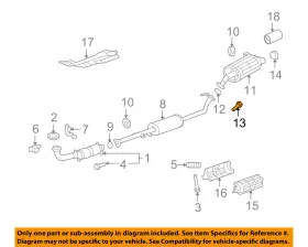 18231-s10-003 Honda Oem 02-09 Cr-v 2.4l-l4 Exhaust-muffler Bolt 18231s10003