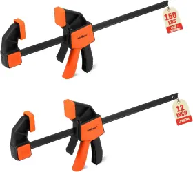 88027 Horusdy 12ftft Bar Clamps For Woodworking 2pcs Quick F Wood 12 Inch Orange