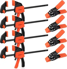 88040s Horusdy 8-pack Bar And Spring Clamps For Woodworking - 4 6 Inch Orange