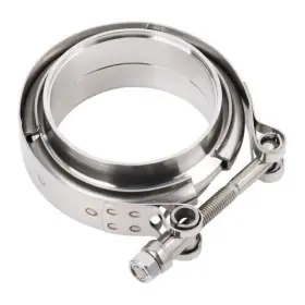 Hps 648044894904 2-1/2 Inch Stainless Steel V Band Clamp Kit With Aluminum Flanges / Nbr O-ring
