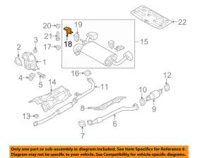 28785-2m000 Hyundai Oem 10-12 Genesis Coupe 2.0l-l4-exhaust Bracket 287852m000