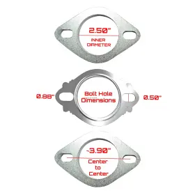 Hzfla002 Hz Motorsport 2.5 Inch 63.5mm Exhaust Flange Kit