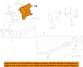 C2c41818 Jaguar Oem 04-19 Super V8 Exhaust System Components-rear Shield