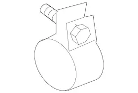 Lr015371 Land-rover Genuine Intermediate Muffler Clamp