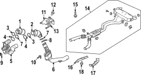 Lr152486 Land-rover Genuine Catalytic Converter Clamp