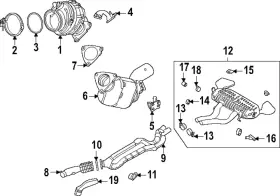 Lr179490 Land-rover Genuine Muffler With Tailpipe Clamp
