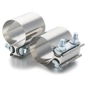 Lcgp 883343533011 2pcs Stainless Steel Butt Joint Band Exhaust Clamp Sleeve Coupler T304 2inch
