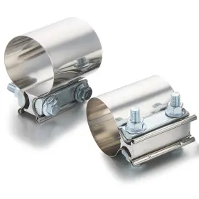 Jbc010-2 Lcgp 2pcs Stainless Steel Butt Joint Band Exhaust Clamp Sleeve Coupler T304 2.25inch