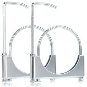 Lcgp Yy-ech005-2 5 Inch Universal Exhaust Clamp With Hanger Made Of Heavy-duty 2 Pcs