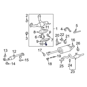 9010506011 Lexus Oe For Gx470 2005-2009 Lower Exhaust Heat Shield Bolt