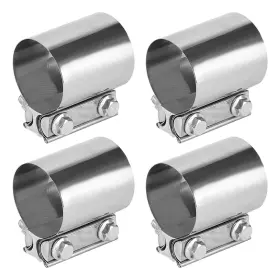 Manchap 758226243007 4 Pack 2.5 Inch Butt Joint Exhaust Band Clamp Muffler Clam