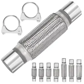 Mardatt M1654 3pcs Exhaust Flex Pipe Stainless Steel Double