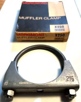 90025 Maremont 1 Vintage 2 1/2 Inch Muffler Clamp Clamps X250 Made In Usa