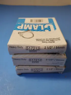 517212 Marwil Lot Of 3 Rol Muffler Clamp Full Circle 2-1/2 Inch 64mm 3/8 U-bolt Hd250
