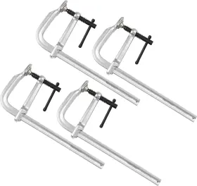 Mxp23 Maxpower Heavy Duty F Clamp 12-inch X 4-3/4-inch Throat 12 Inch 4 Pcs Black