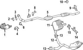 000-995-21-04 Mercedes-benz Genuine Rear Muffler Clamp