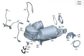 000-995-24-04 Mercedes-benz Genuine Pipe Clamp Exhaust Sys